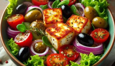 Mediterranean Fried Halloumi Salad